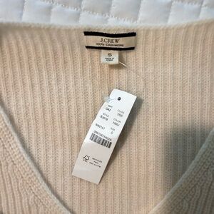 J. Crew Cashmere Ribbed V-Neck Sweater S